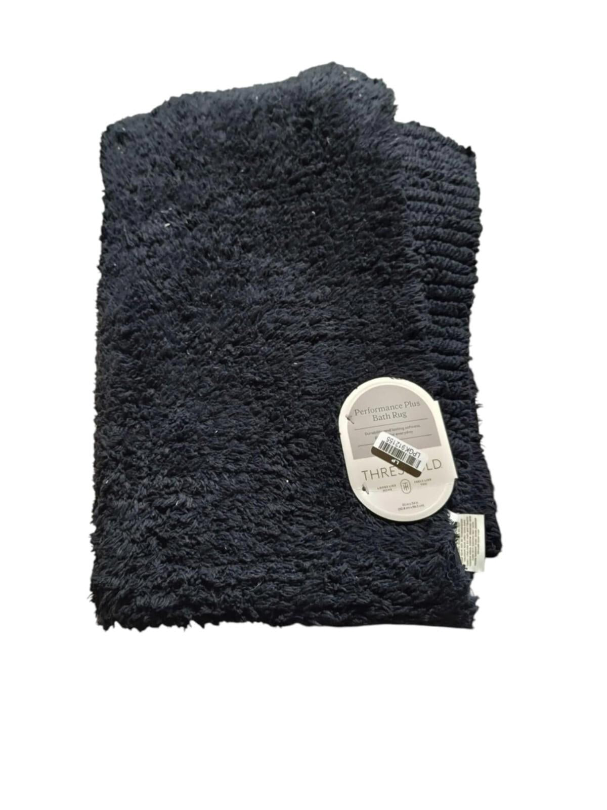 Thro by Marlo Lorenz navy plush throw blanket, soft and cozy texture.
