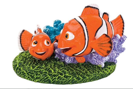 Nemo and Marlin figurine featuring vibrant orange colors and coral details.