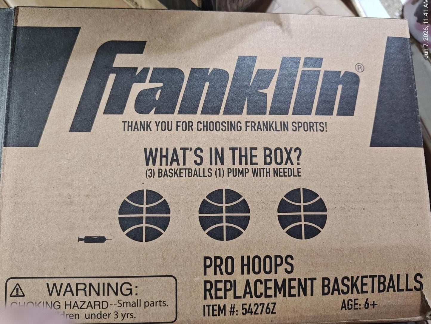 Franklin Sports Indoor Replacement  Mini Basketballs 3 pack