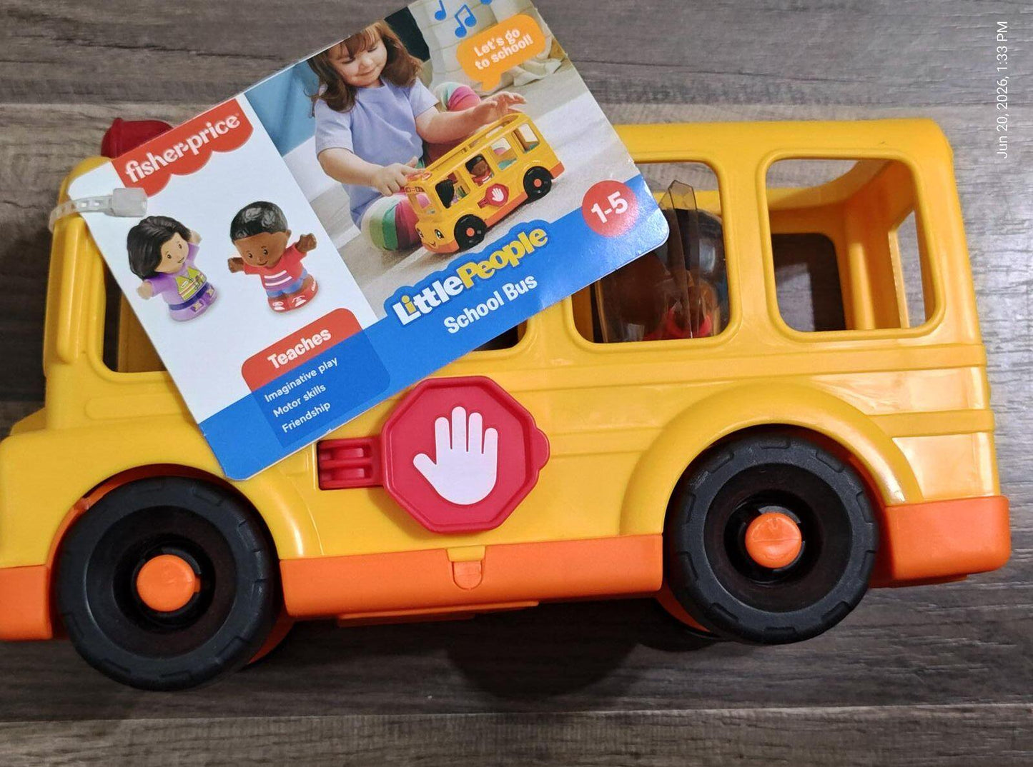 Fisher Price Little People School Bus Brand ABC With Two Figures New