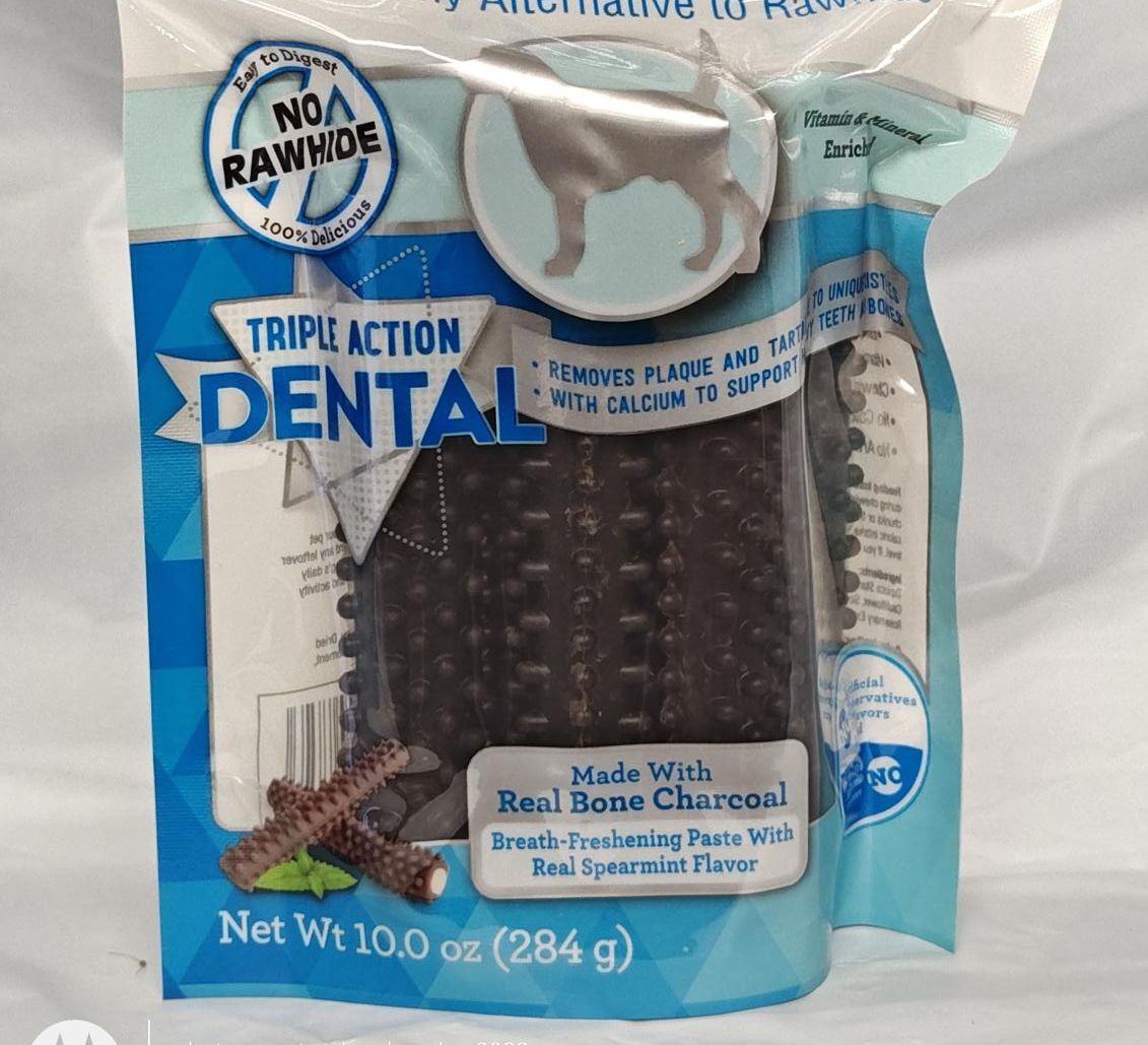 Dog chews NO RAWHIDE Dental 6 Pcs Large bones, Easy Digest, Chicken