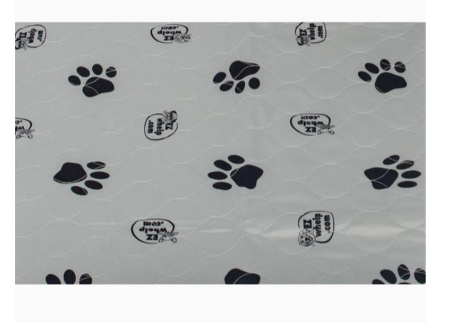 Paw Print Pet Waste Bags featuring black paw prints on a light background.