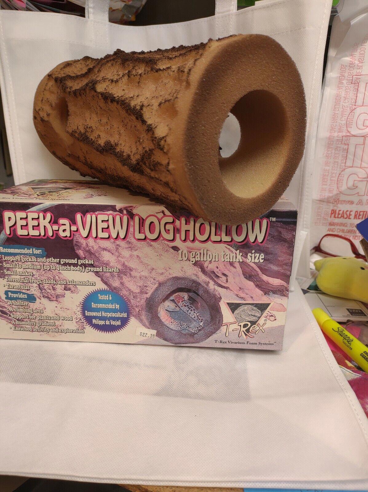 Peek-a-View Log Hollow toy designed for small animals, featuring a realistic bark texture.