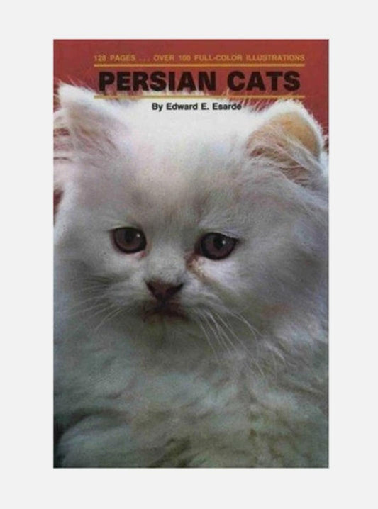 Persian Cats book cover featuring a fluffy white cat with striking eyes.