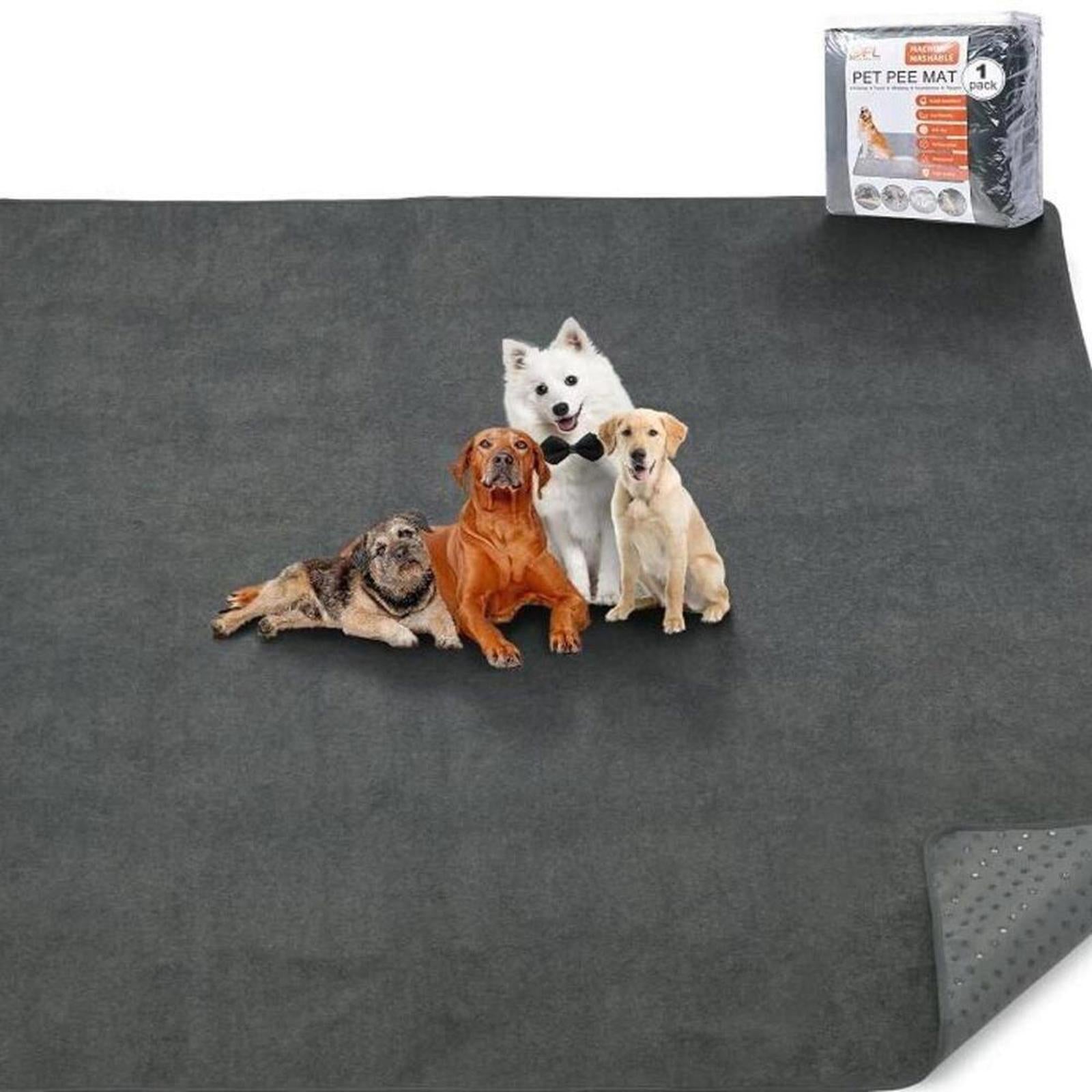 Pet Free Mat featuring four dogs on a dark gray surface, ideal for pet owners.