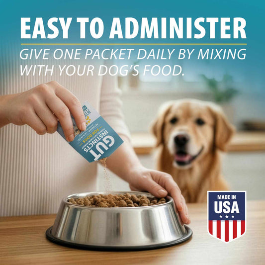 Pet's Choice Gut Instincts Probiotic Powder Packets for Dogs – Daily Digestive & Immune Support, 30 Count