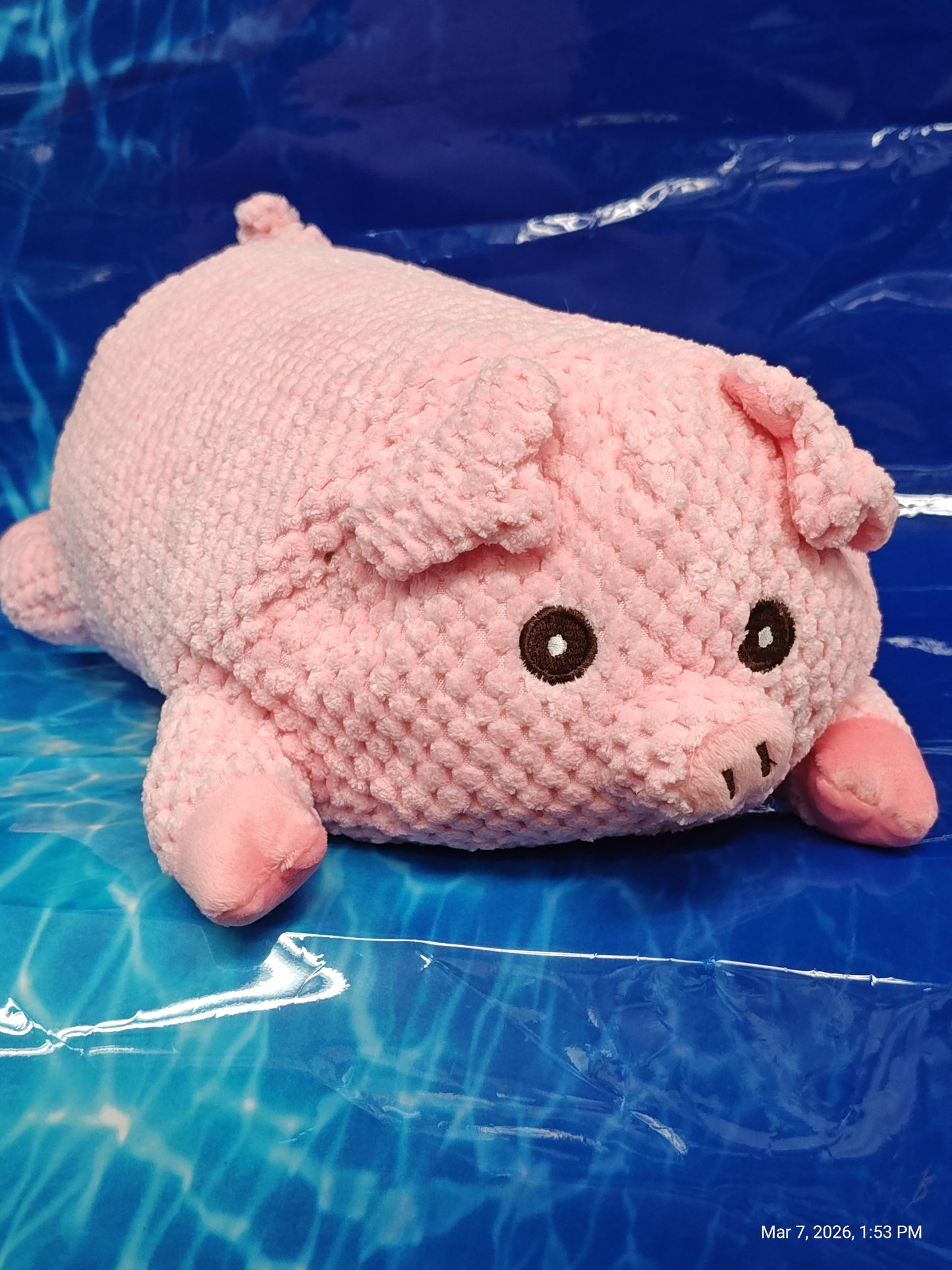 Pink Pig Plush Toy with soft texture and cute features.