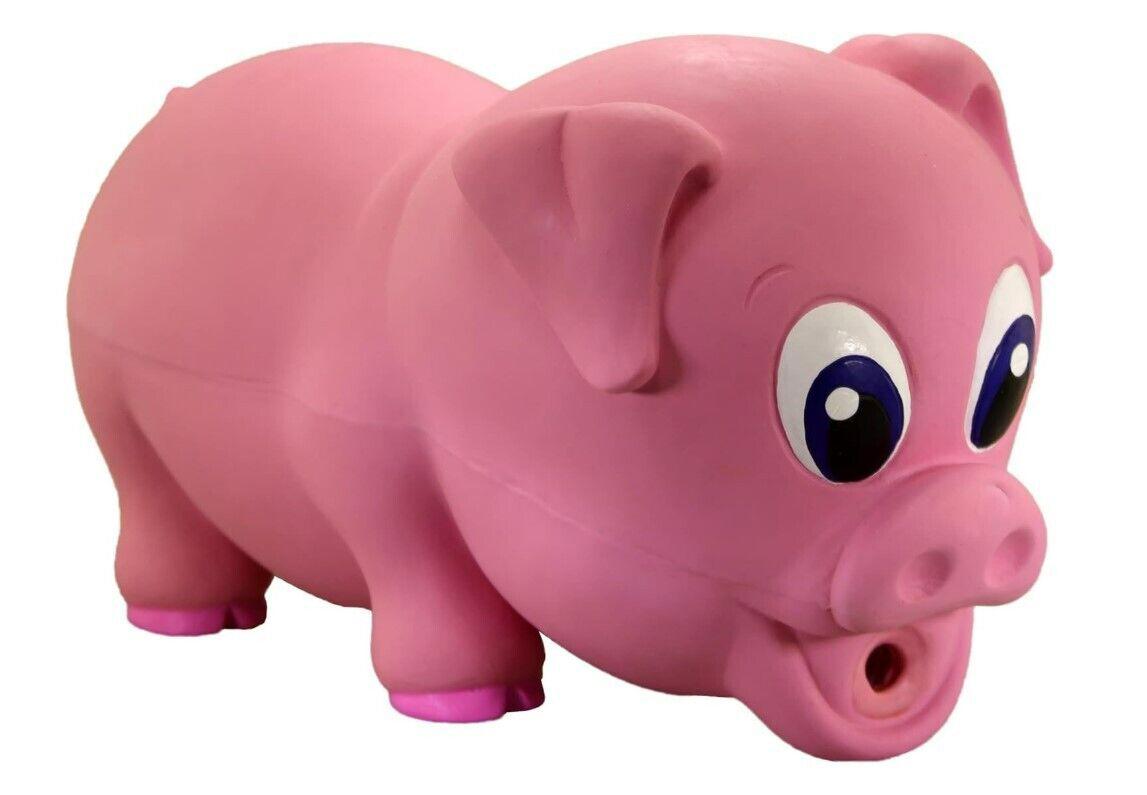 Pink Piggy Bank with large eyes and a smiling face, perfect for saving coins.