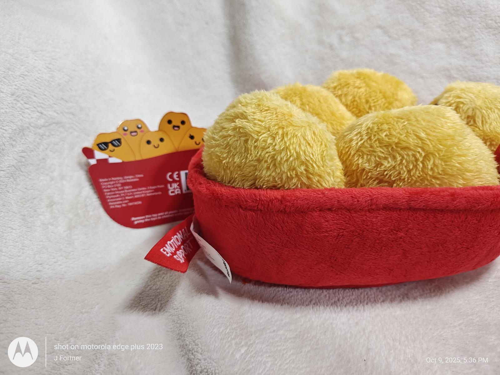 Plush Potato Toy Set featuring soft yellow potatoes in a red basket.