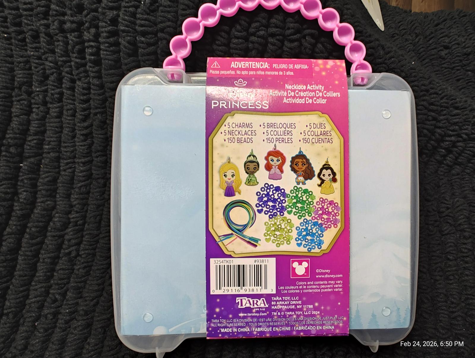 Princess themed craft kit featuring colorful characters and accessories for creative play.