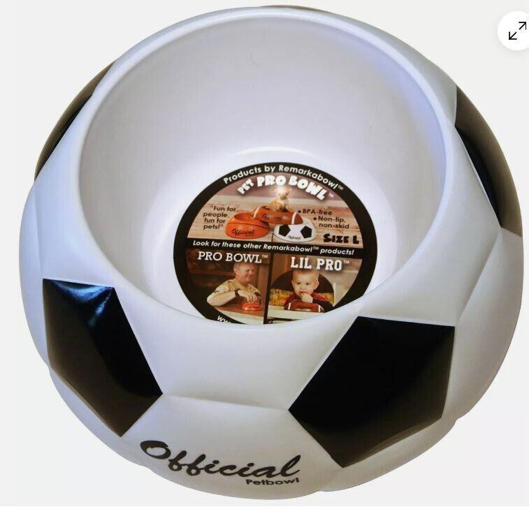 Pro Bowl soccer bowl featuring a black and white soccer ball design, perfect for snacks.