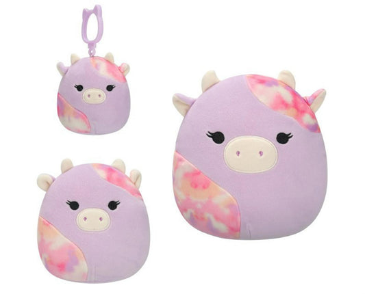 Cute Cow Plush Toy with pastel colors and adorable facial features.