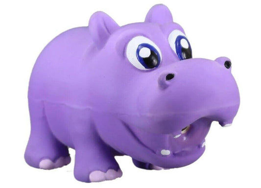 Purple Hippo toy with big eyes and a smiling expression, perfect for playtime.