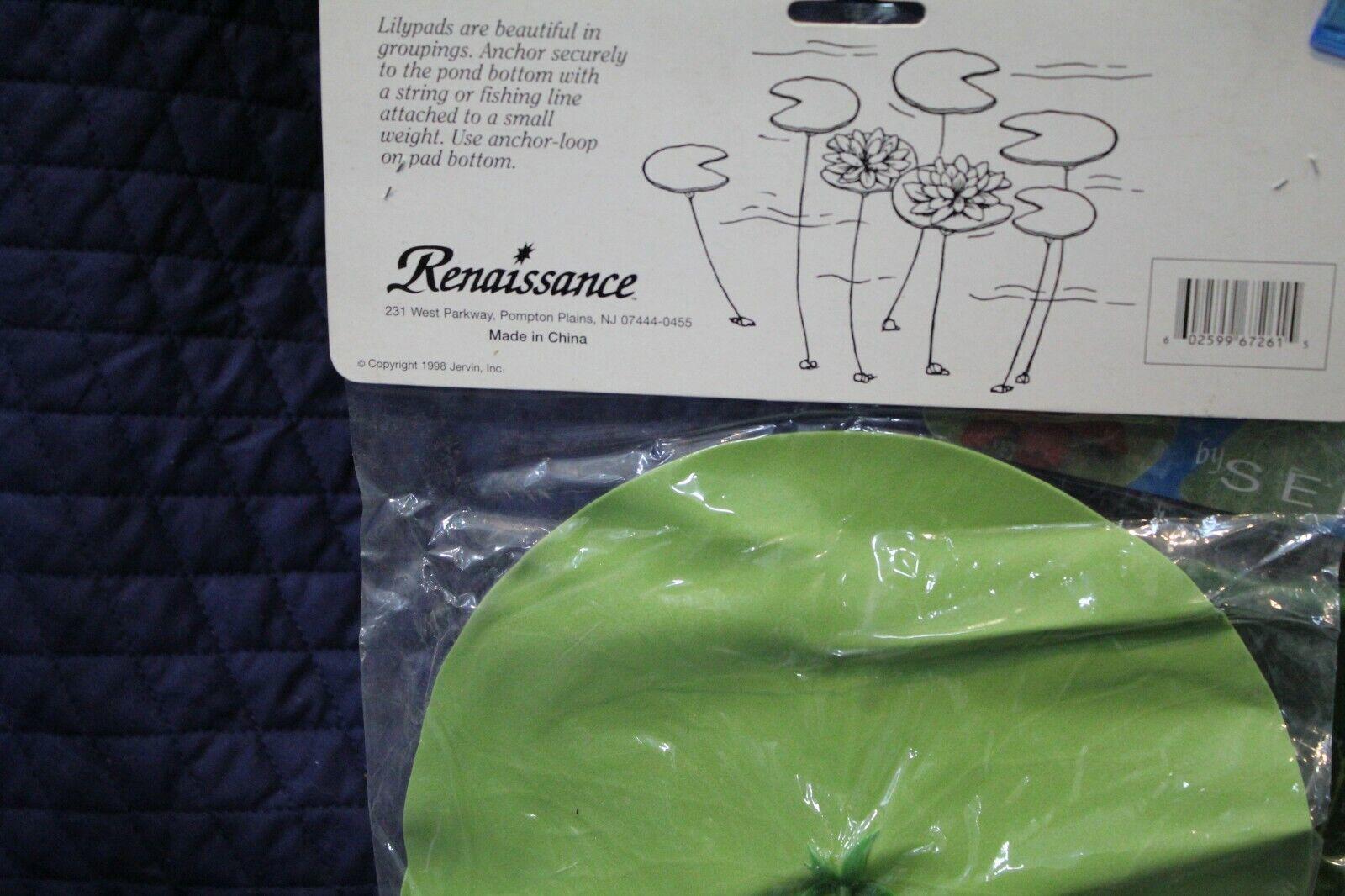 Renaissance lily pad in vibrant green color, ideal for decorative use.