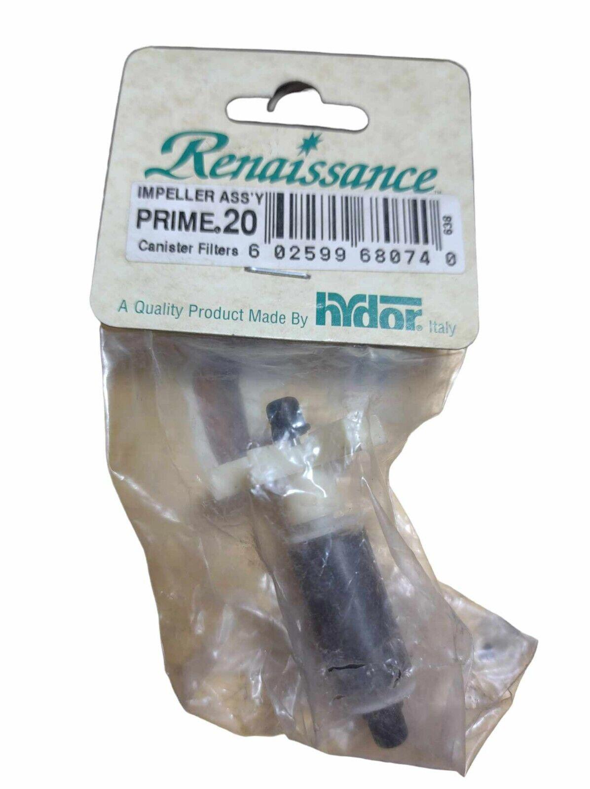 Renaissance Prime.20 impeller assembly in packaging, designed for canister filters.