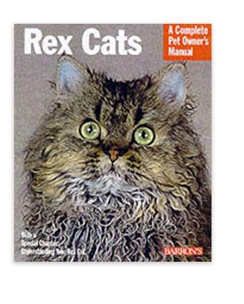 Rex Cats book cover featuring a fluffy cat with large green eyes and curly fur.