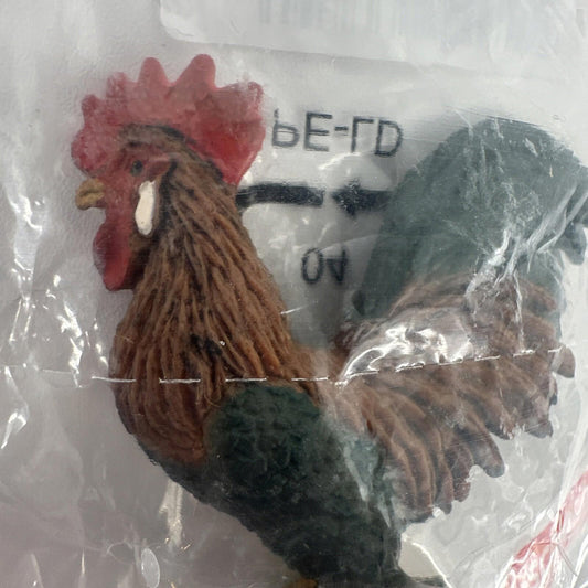 Rooster figurine with detailed feathers and vibrant colors, perfect for home decor.