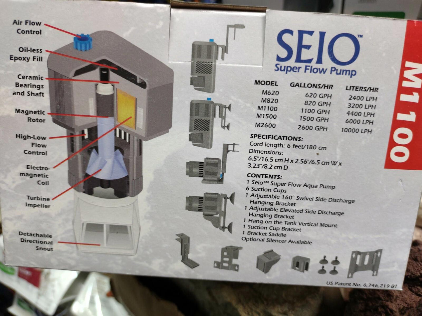 SEIO Super Flow Pump M1100 features detailed specifications and components for optimal performance.