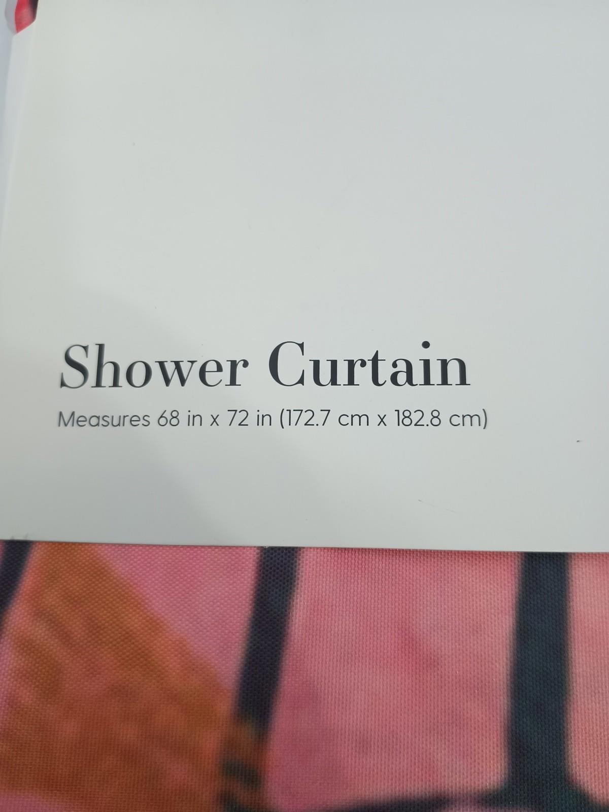 Shower Curtain measuring 68 x 72 inches, featuring a vibrant design.