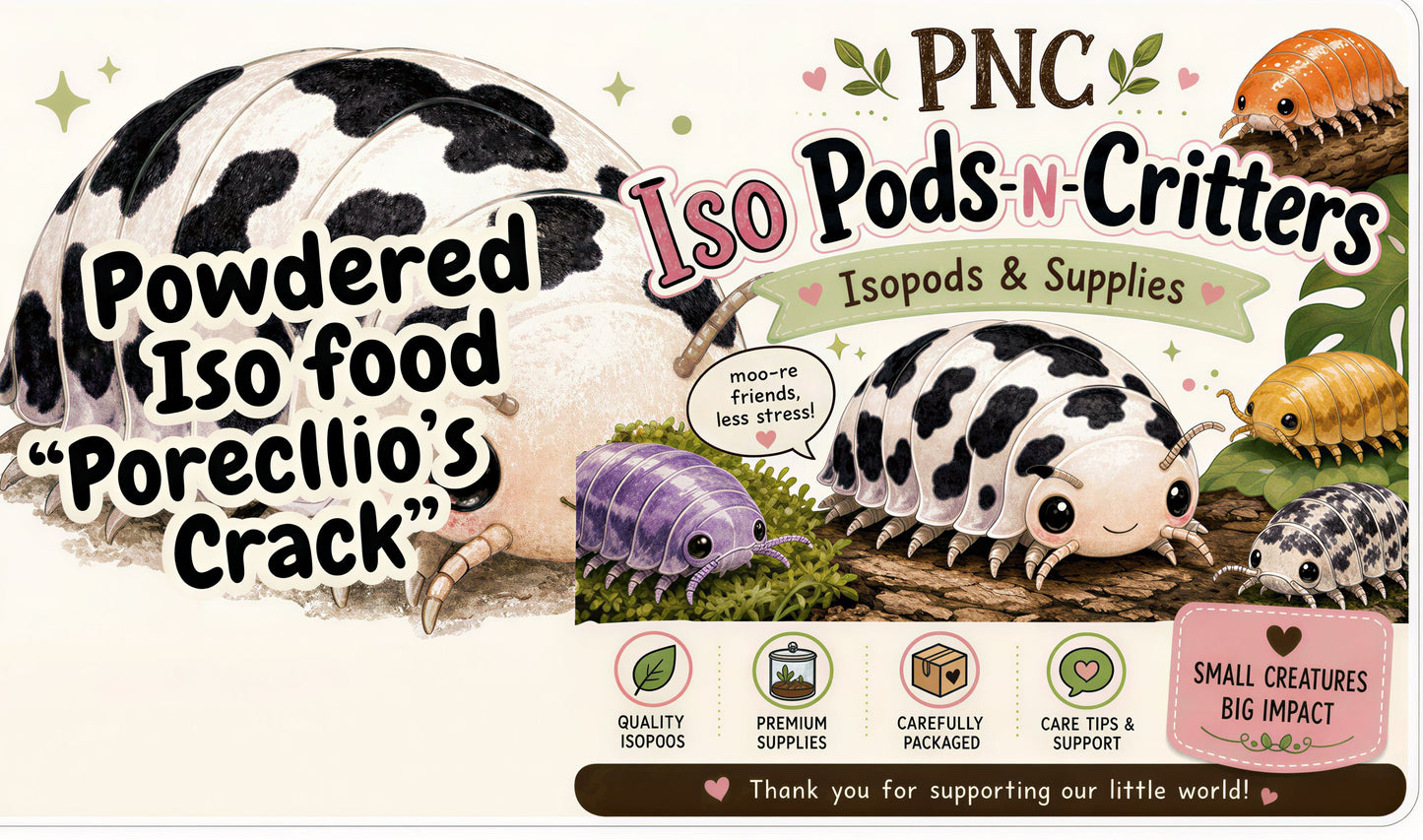 Isopod & Invertebrate Diet " Porceillo"s  Crack"