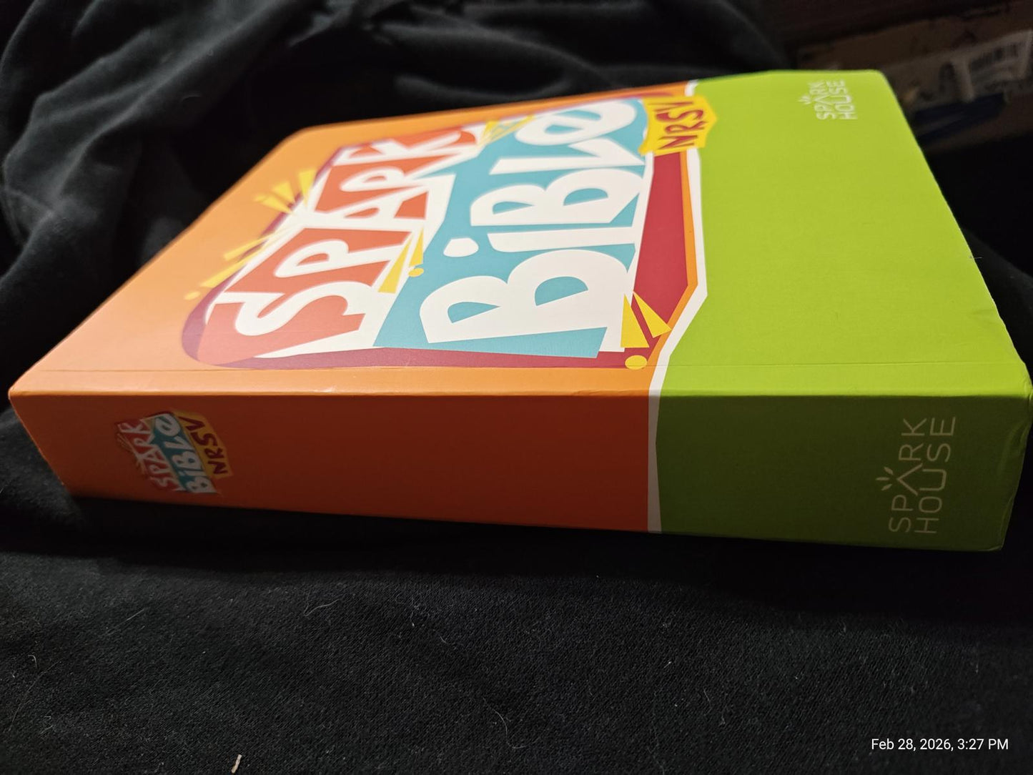 Spare Bible Kids book featuring a colorful cover with vibrant graphics.
