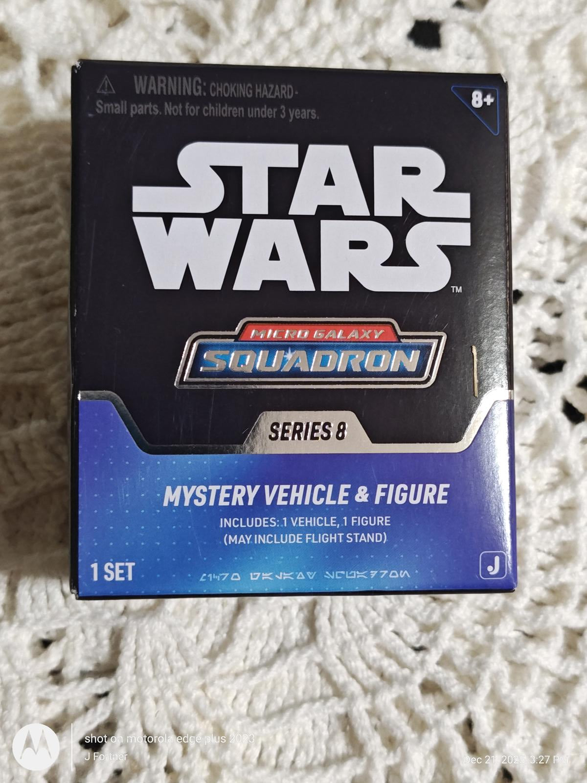 Star Wars Mystery Vehicle & Figure set featuring Series 8 packaging with a blue and black design.