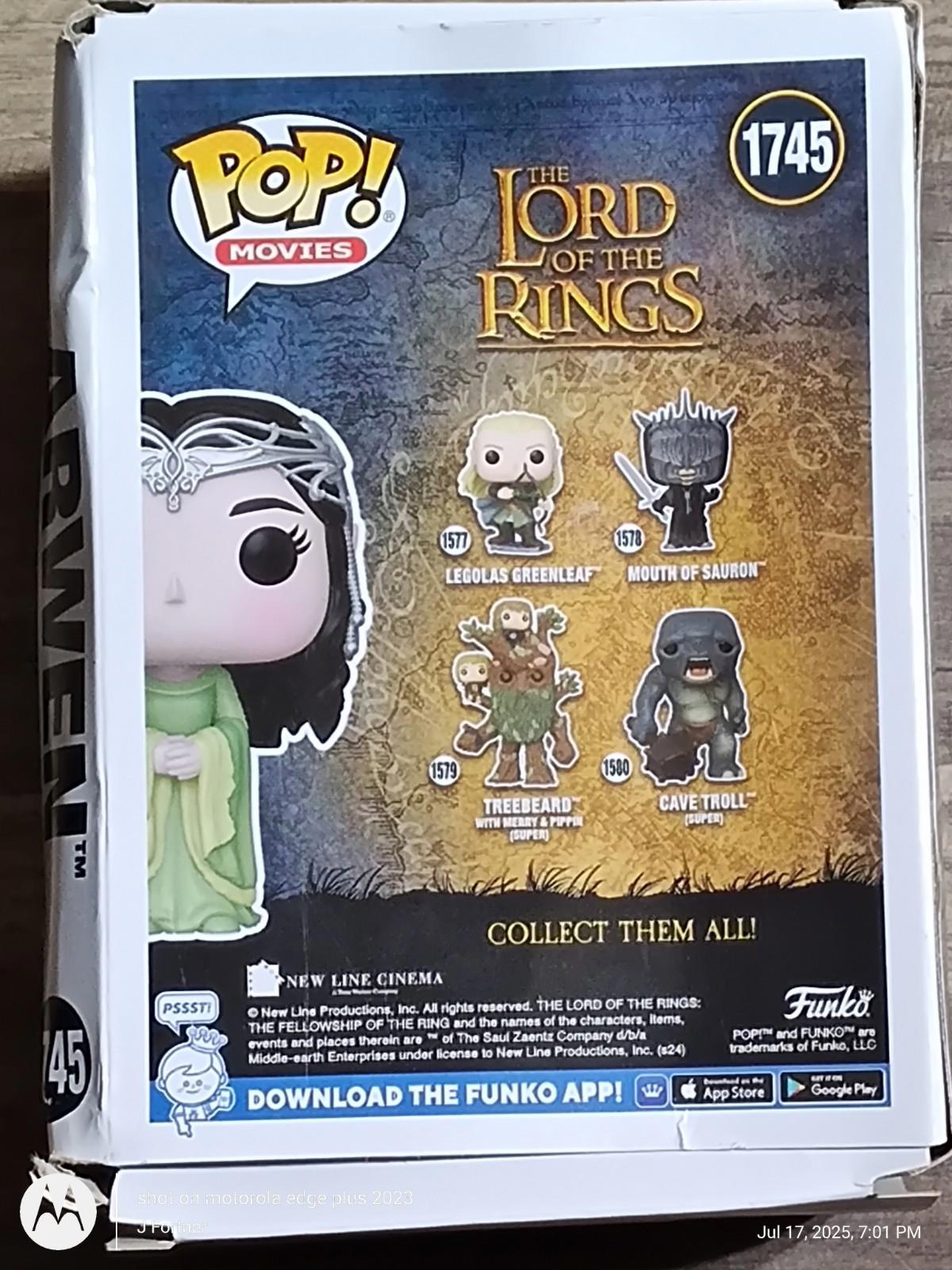 Funko Pop! Movies The Lord of the Rings collectible figure featuring Galadriel.