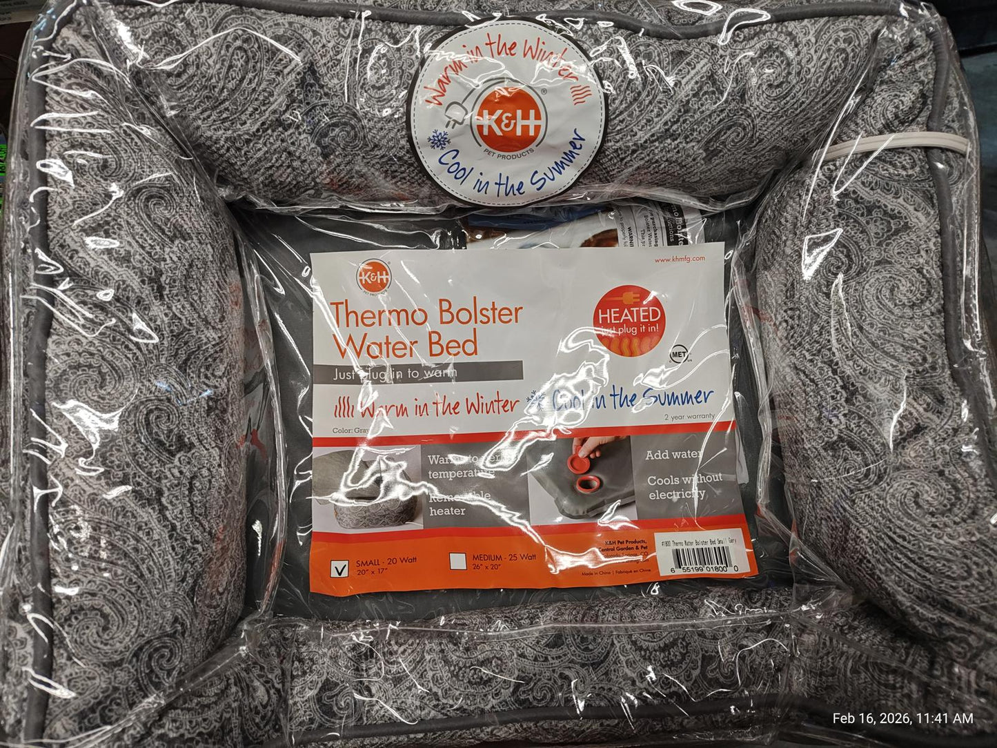 Thermo Bolster Water Bed featuring a cozy design and soft fabric for comfort.