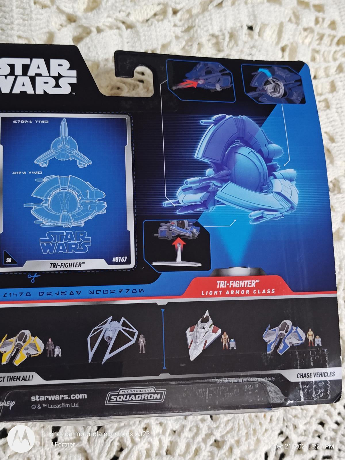 TIE Fighter model from Star Wars featuring detailed design and packaging.