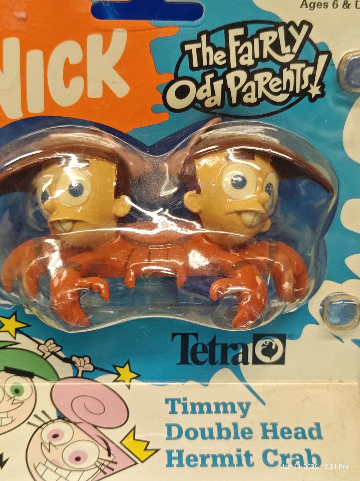 Timmy Double Head Hermit Crab toy from The Fairly OddParents, featuring two heads and orange claws.