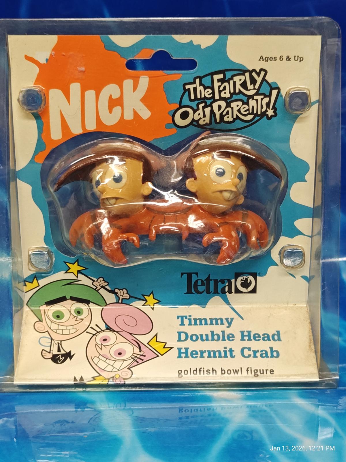 Timmy Double Head Hermit Crab from The Fairly OddParents, featuring two heads and crab claws.