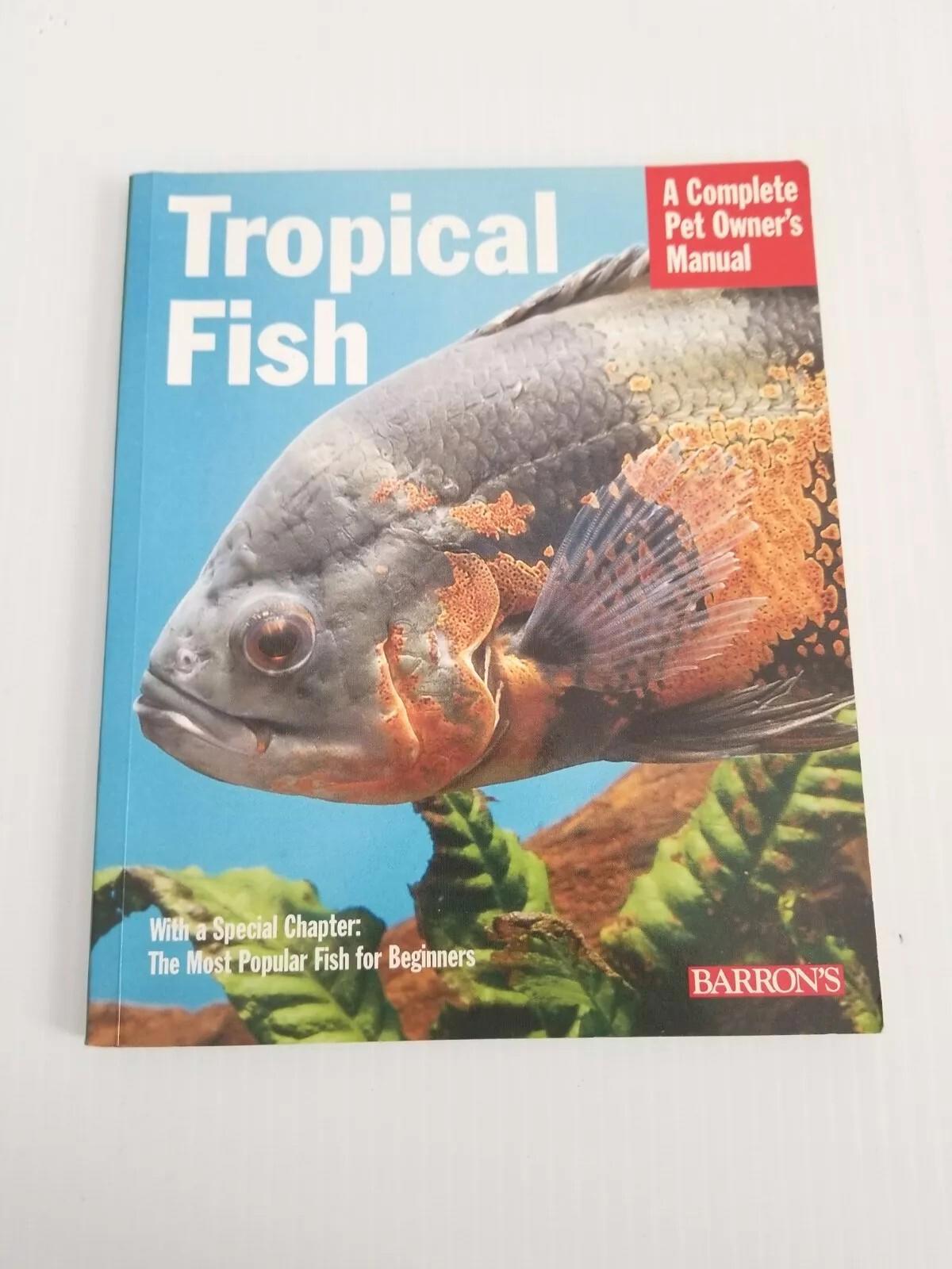 Tropical Fish book cover featuring a vibrant fish illustration and aquatic plants.