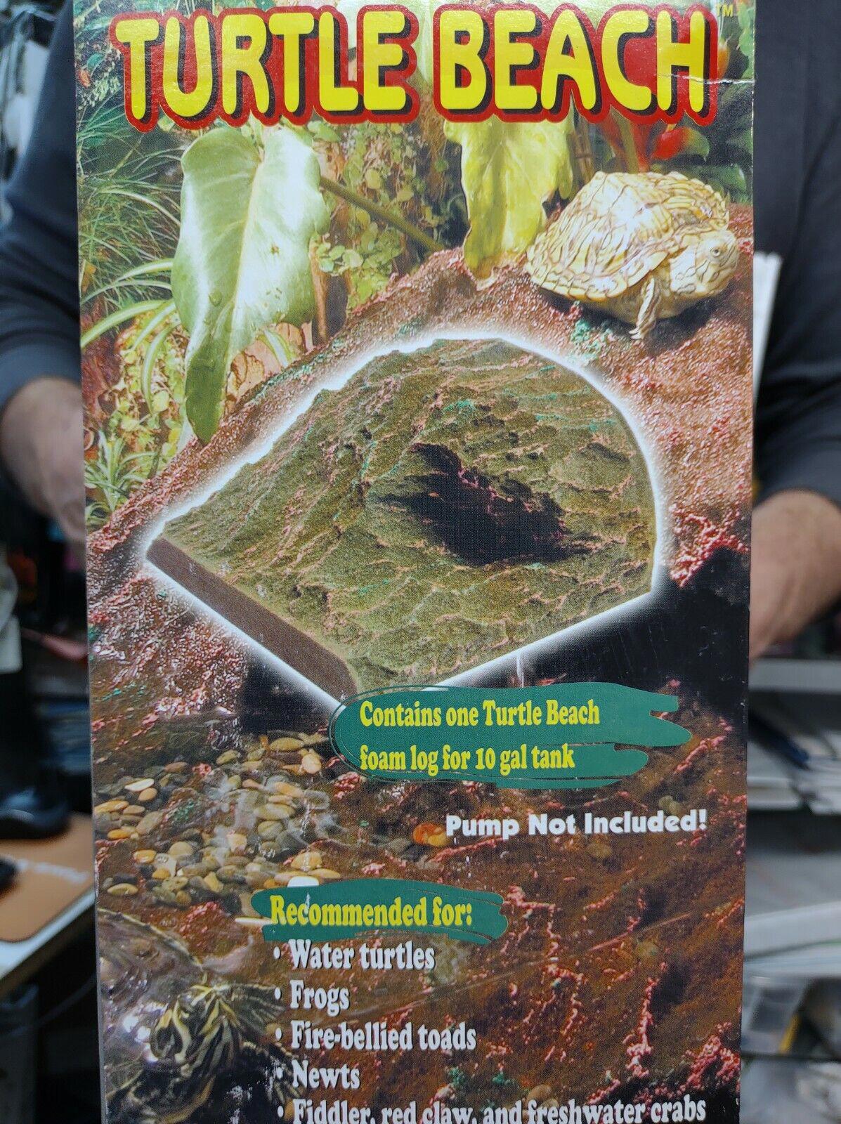 Turtle Beach foam log designed for 20-gallon tanks, ideal for water turtles and frogs.