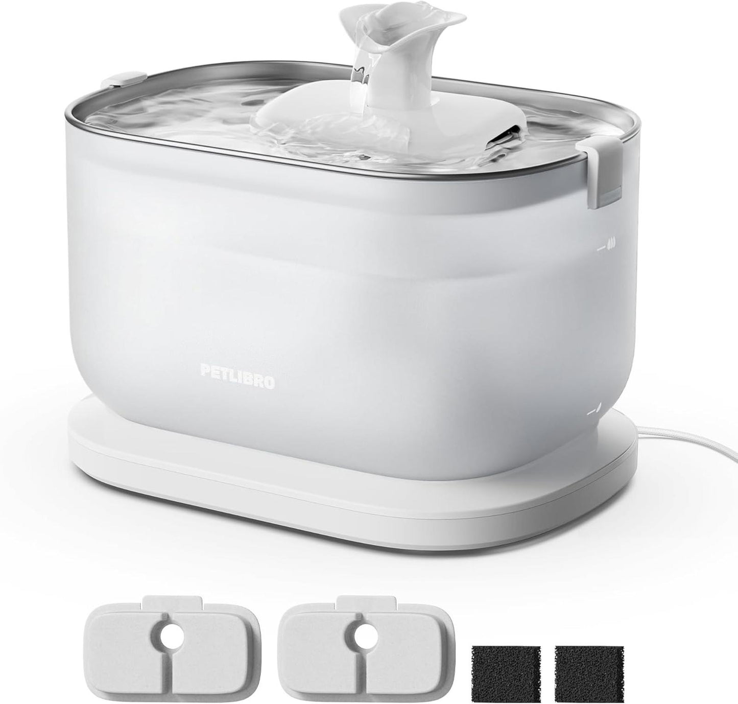 White ultrasonic cleaner with a sleek design and removable lid for efficient cleaning.