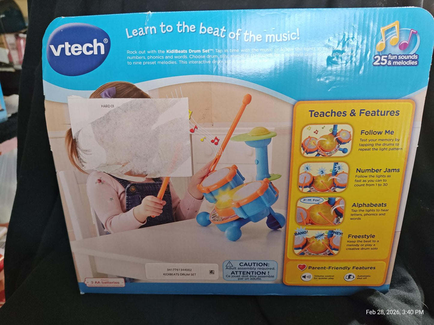 VTech Learn to the Beat of the Music toy with colorful drums and interactive features.