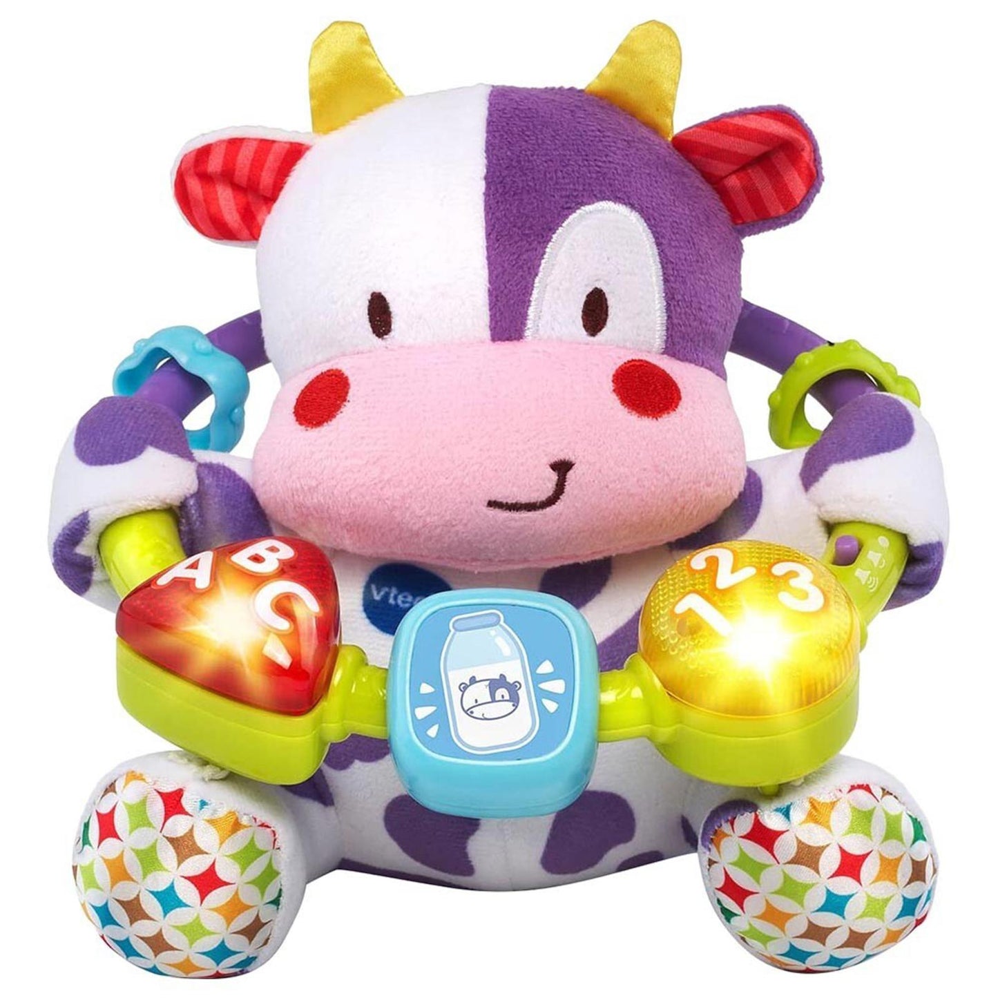 VTech Lil' Critters Moosical Beads Cow features colorful buttons and lights for interactive play.