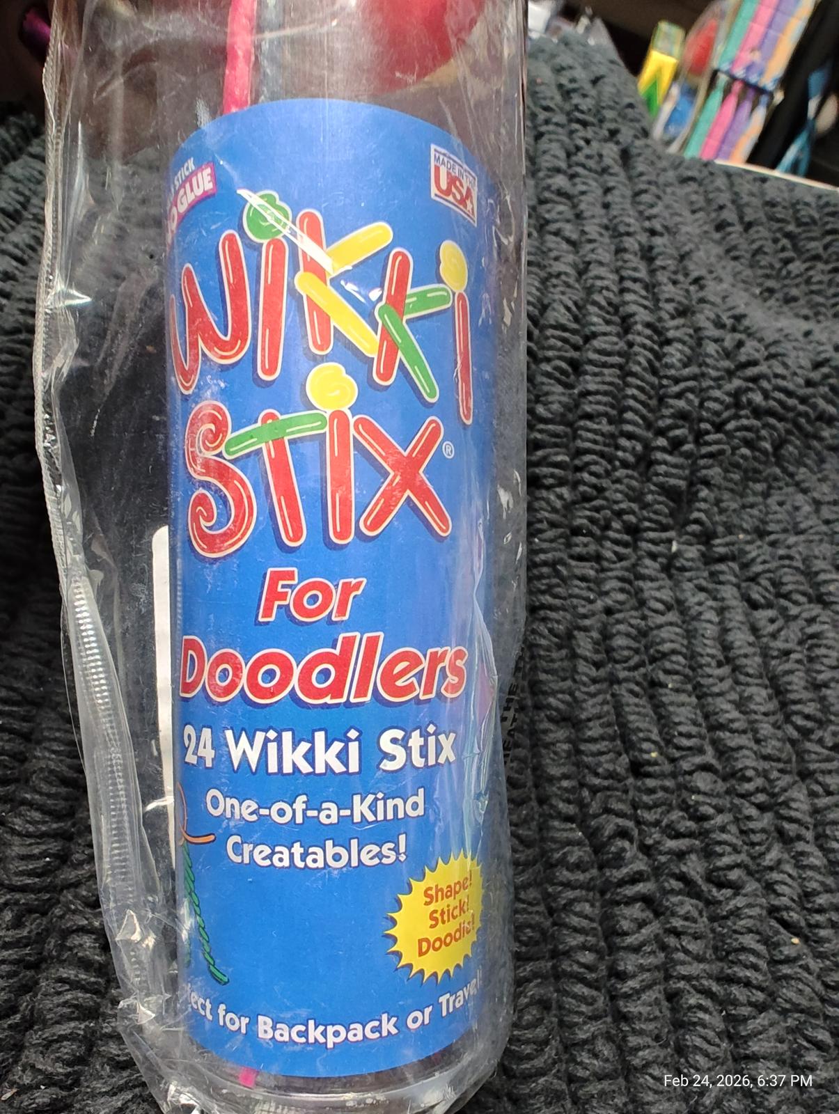 Wikki Stix for Doodlers, 24 colorful Wikki Stix in a pack, perfect for creative projects.