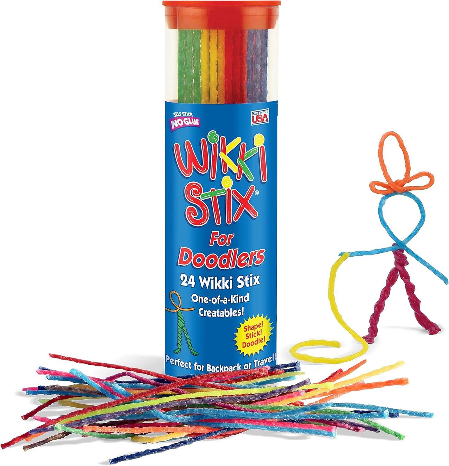 Wikki Stix for Doodlers includes 24 colorful Wikki Stix for creative projects.